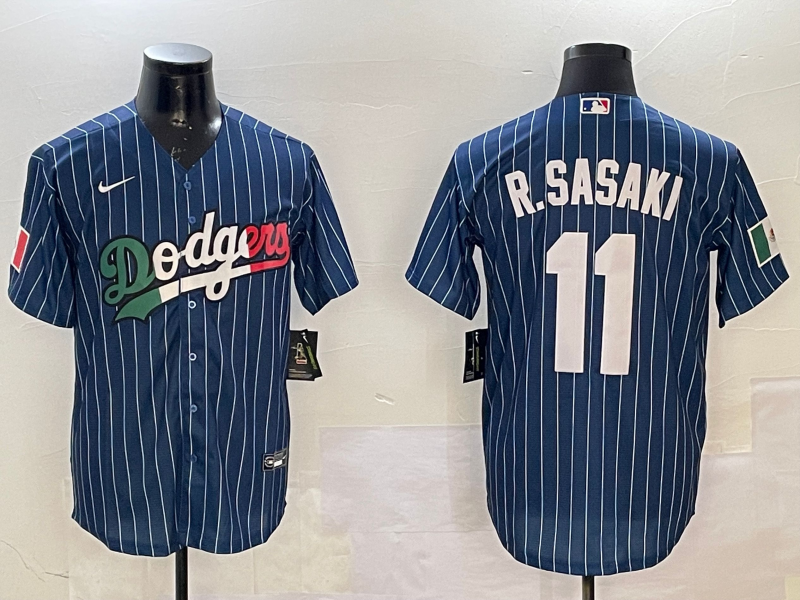 Men Los Angeles Dodgers 11 R Sasaki blue 2025 MLB nike jersey style 19